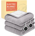 HOMLYNS LuxeHeat Heated Blanket Electric Blanket King Size, Soft Flannel Sherpa by HOMLYNS