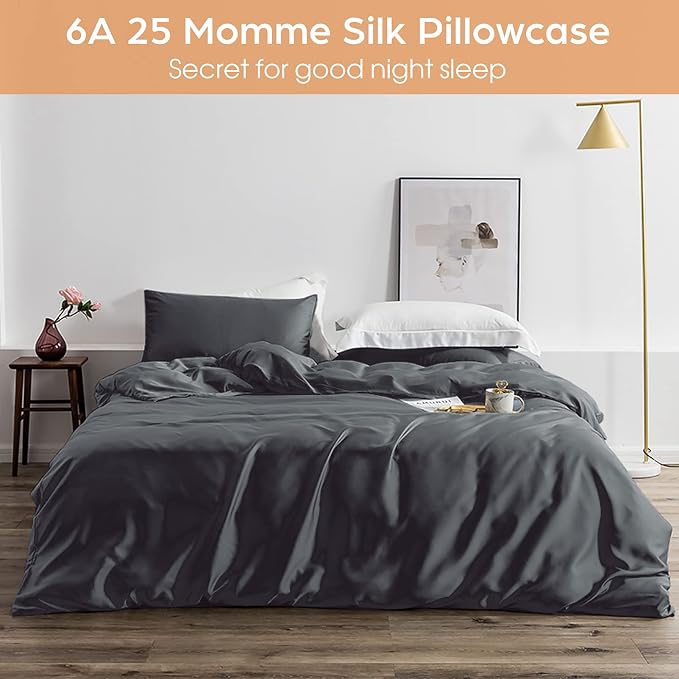 Silk Pillowcase for Hair and Skin, 2 Pack 100% Mulberry Silk Pillowcase 25 Momme - Image 5