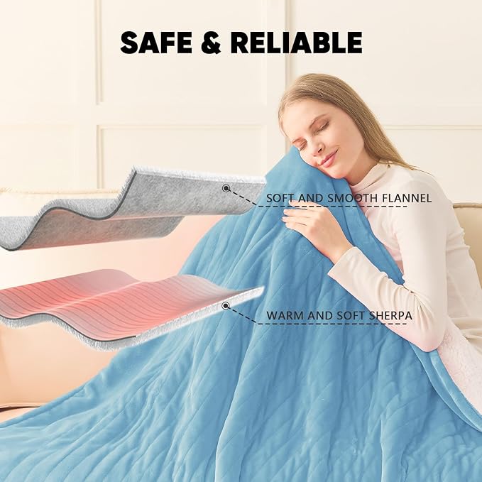 greenoak Heated Blanket Electric Full 72"X84", Heating Blankets - Image 5