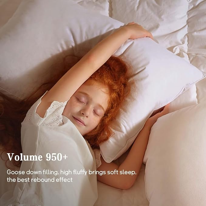 BHZ King Pillow Feather Down Hotel My King Pillow Bed Goose Pillows Alternative - Image 3