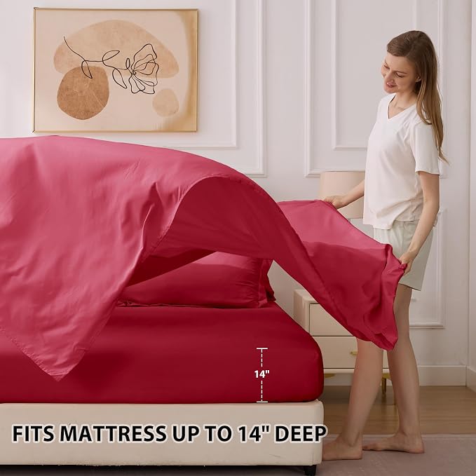 King Comforter Set Red - Image 7