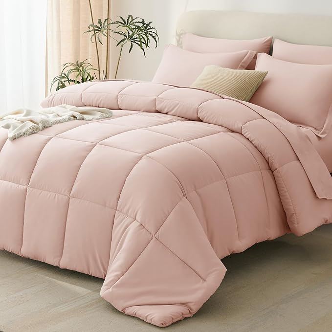 CozyLux Full Size Comforter Sets Blush Pink by CozyLux