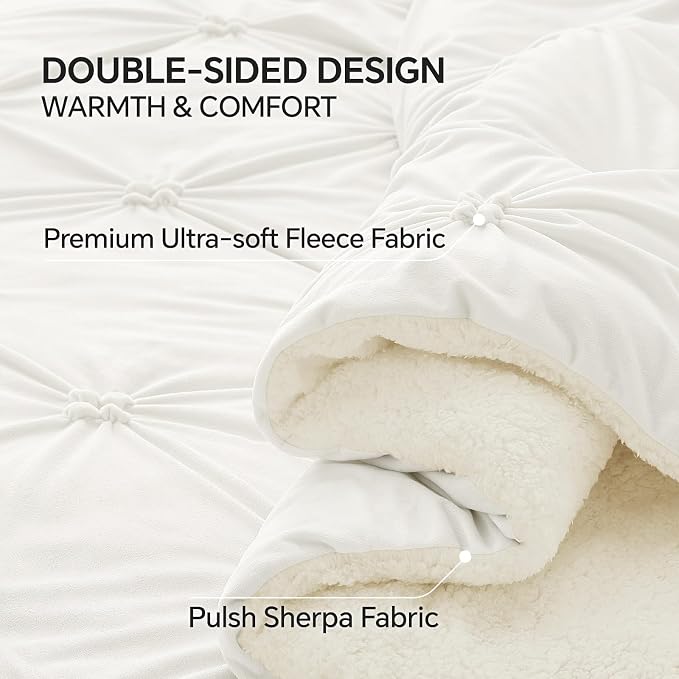 BEDELITE Pintuck Fluffy King Size Comforter Set - Image 5
