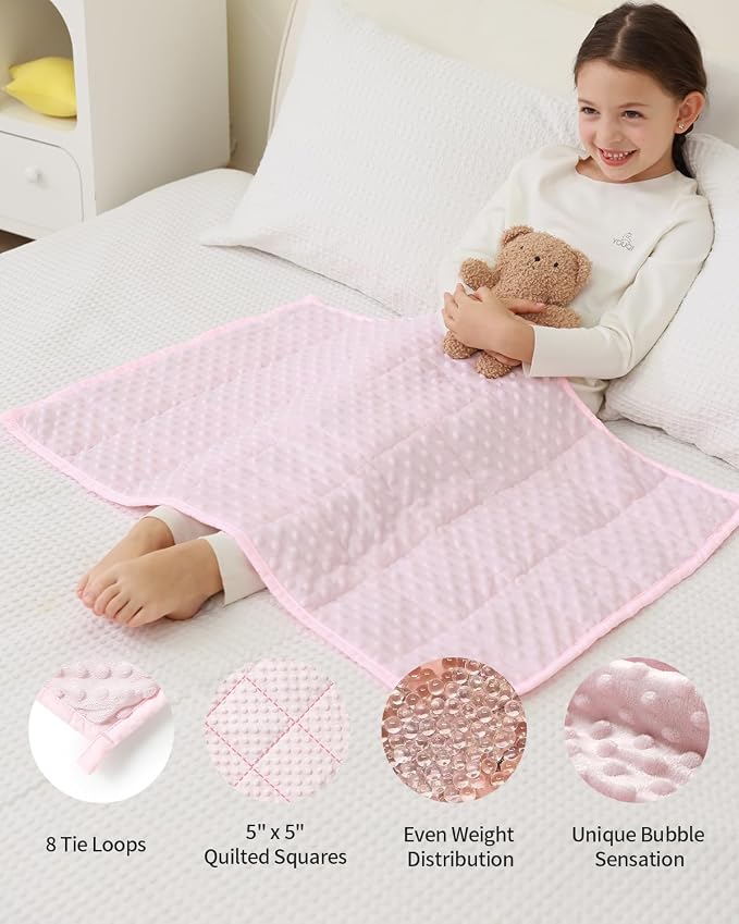 Mr. Sandman Weighted Blanket 2LBS 20 x 30 Inches, Minky Dots Heavy Blanket - Image 4