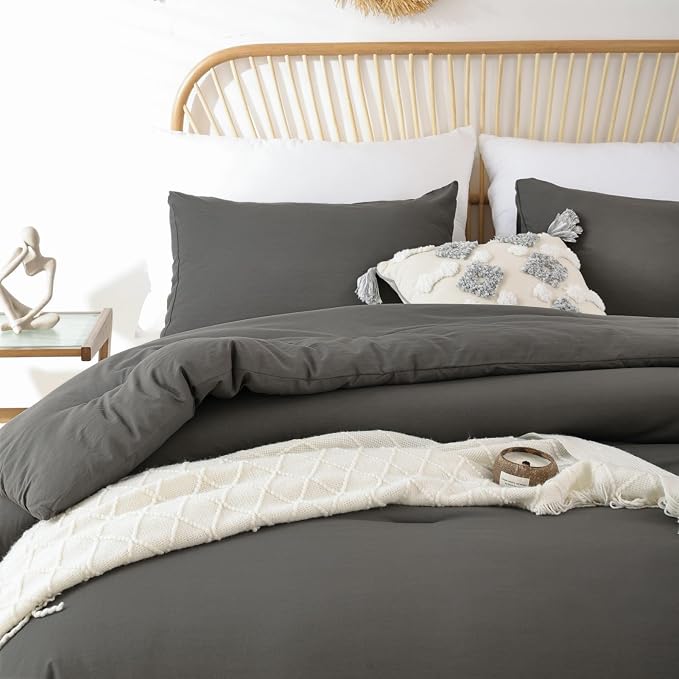 ROSGONIA Alaskan King Comforter 136x120, Charcoal Gray, 1 Extra Large King Size - Image 4