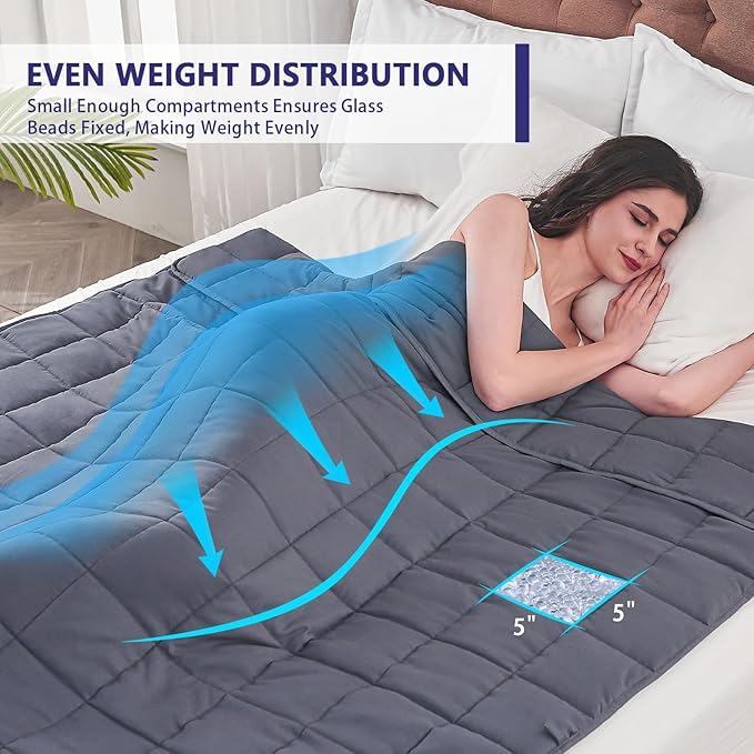 yescool Weighted Blanket for Adults Cooling Heavy Blanket for Sleeping Perfect - Image 4
