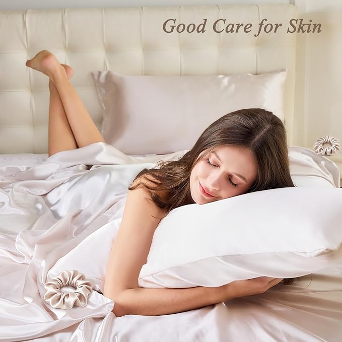King Satin Pillowcase for Hair 2pc, Similar to Silk Pillow Cases, Easier Care - Image 2