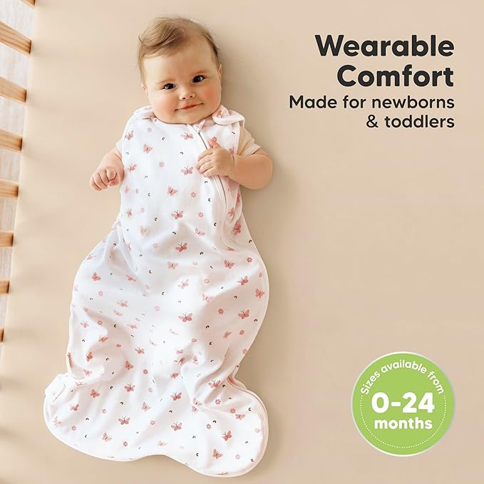 2-Pack Organic Baby Sleep Sacks, 100% Cotton - Image 2