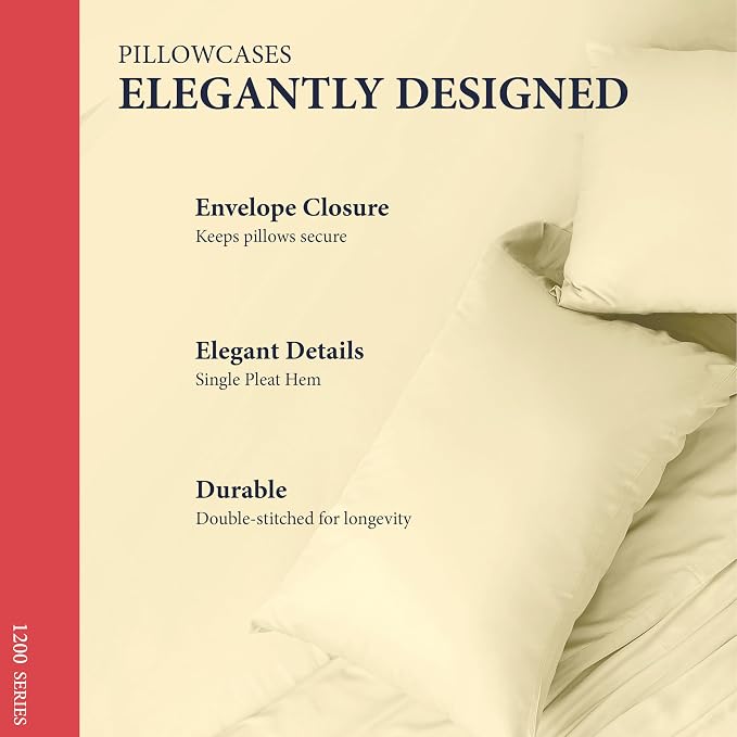 100% Egyptian Cotton King Size Sheets Set - Image 5