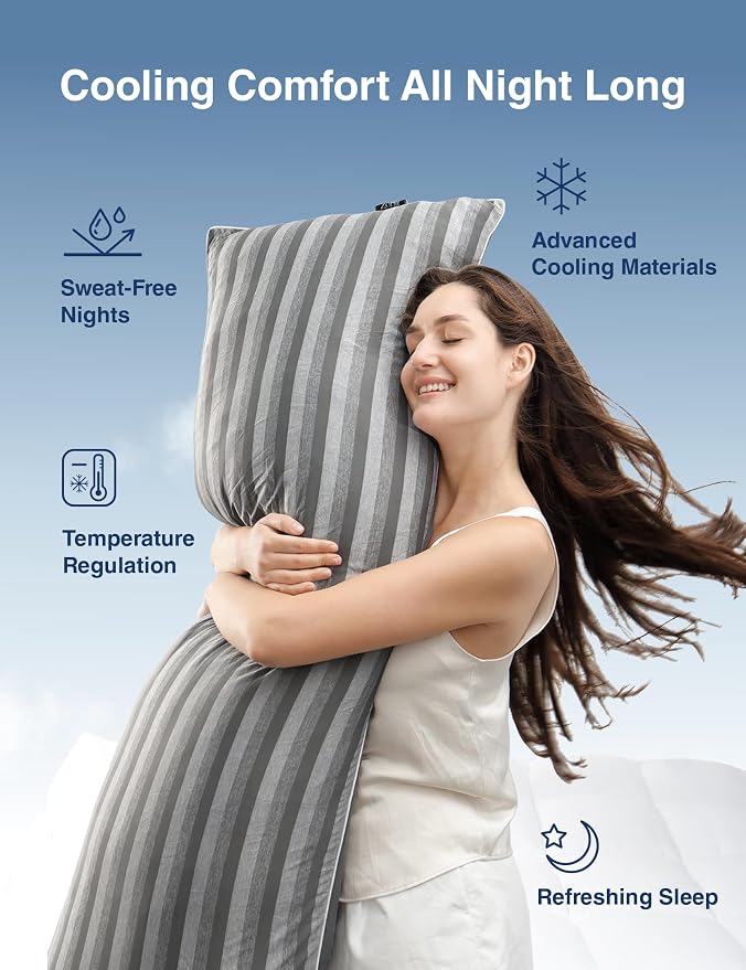 ZonLi Cooling Body Pillow for Adults, Long Pillow - Image 4