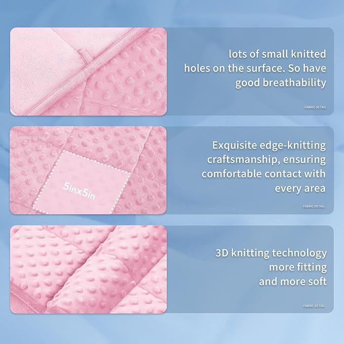 Topcee Weighted Blanket for Adults, Minky Dots Heavy Blanket for 110-130lbs - Image 6