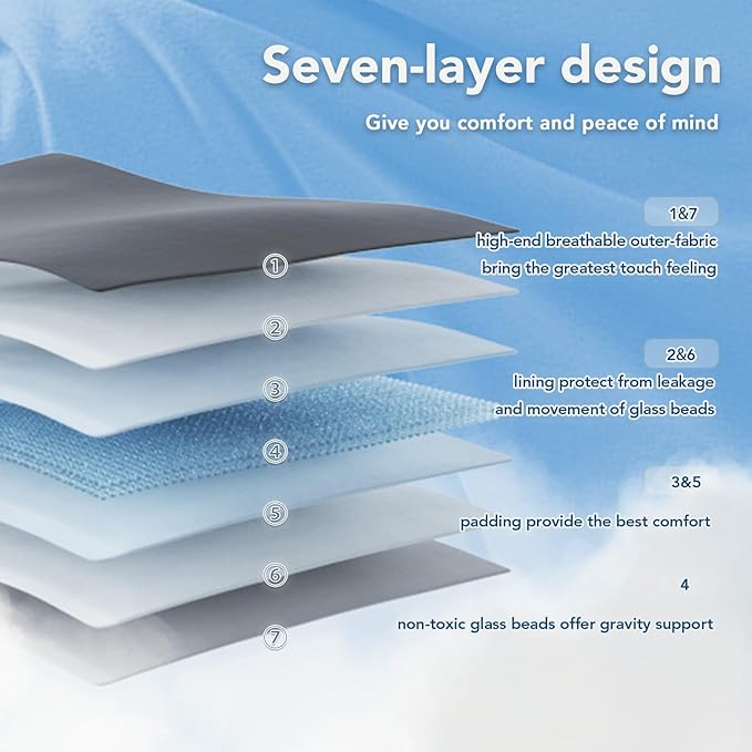Topcee Weighted Blanket for Adults Twin Size Soft Cooling Heavy Blanket Sleeping - Image 6