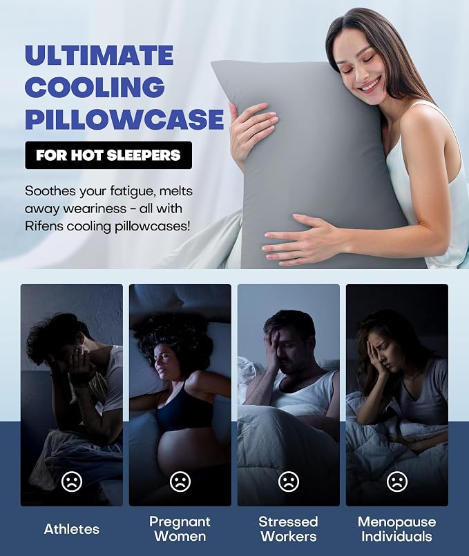 Ice Cooling Pillowcase for Hot Sleepers, Instantly Cool, Stay Cold All Night - Image 6