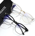 Blue Light Blocking Glasses Vintage Half Frame UV Clear Lens Anti Eyestrain by AOMASTE
