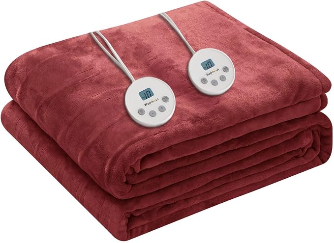 Wapaneus Heated Blanket Electric Queen Size 84"x90"-Dual Control by Wapaneus