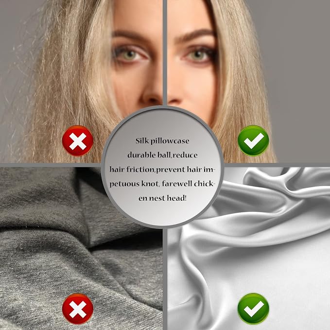 Silk Pillow Cases 2 Pack, Soft Breathable and Sliky Queen Size Pillow Cases Set - Image 5