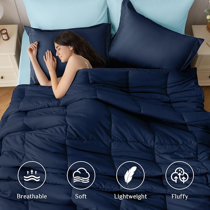 JOLLYVOGUE California King Comforter Set, Ultra-Soft Bed in a Bag Cal King Size - Image 2