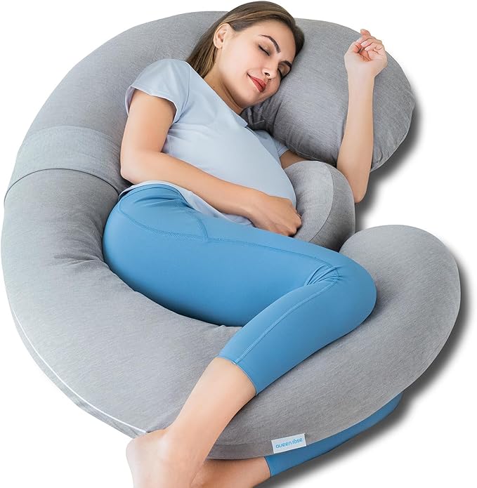 QUEEN ROSE Pregnancy Pillow, E Shaped Body Pillows by QUEENROSE