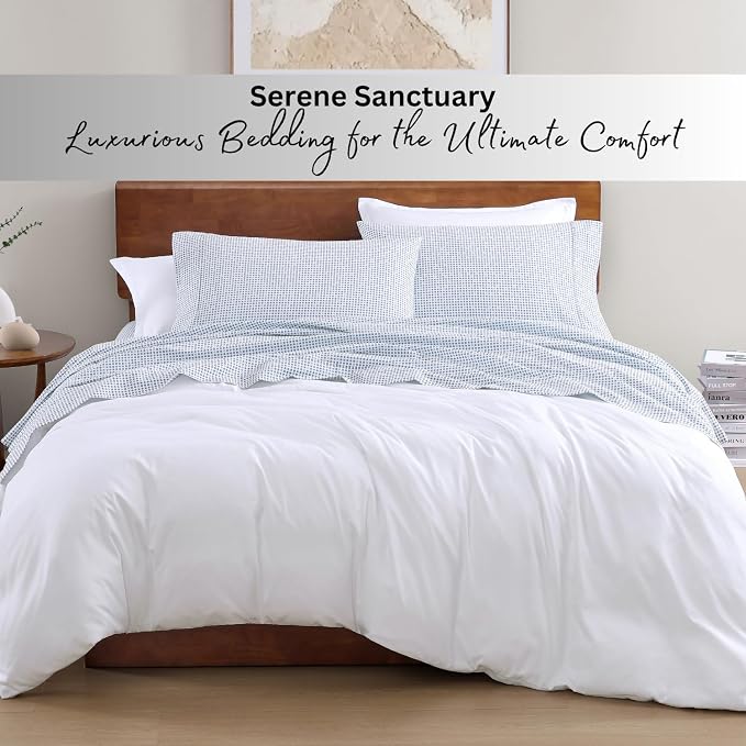 LANE LINEN 100% Organic Cotton Printed King Size Bedding Sheets & Pillowcases - Image 7