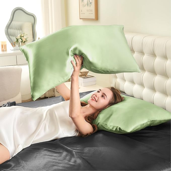 INFIIXSO Mulberry Silk Pillow Cases King Size Set of 2, Silk Pillowcase - Image 7