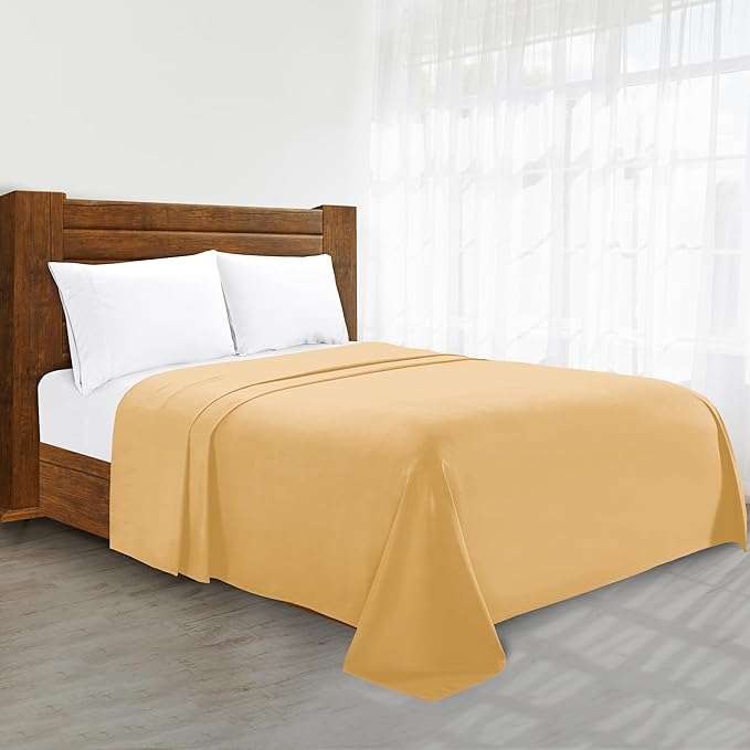 Luxury Flat Sheet on Amazon Elegant Comfort Wrinkle-Free 1500 Premier Hotel by ELEGANTCOMFORT