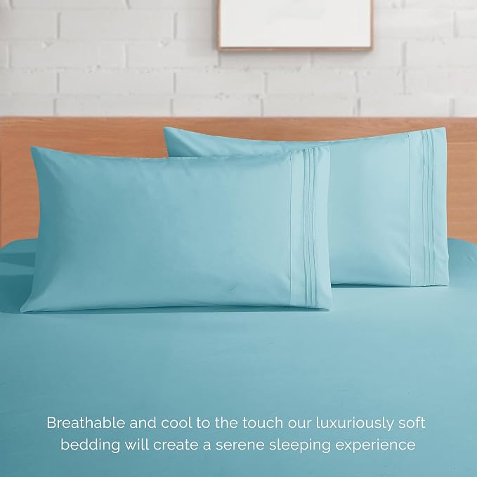 Elegant Comfort Luxurious 1500 Premium Hotel Quality Microfiber 4-Piece Sheet - Image 7