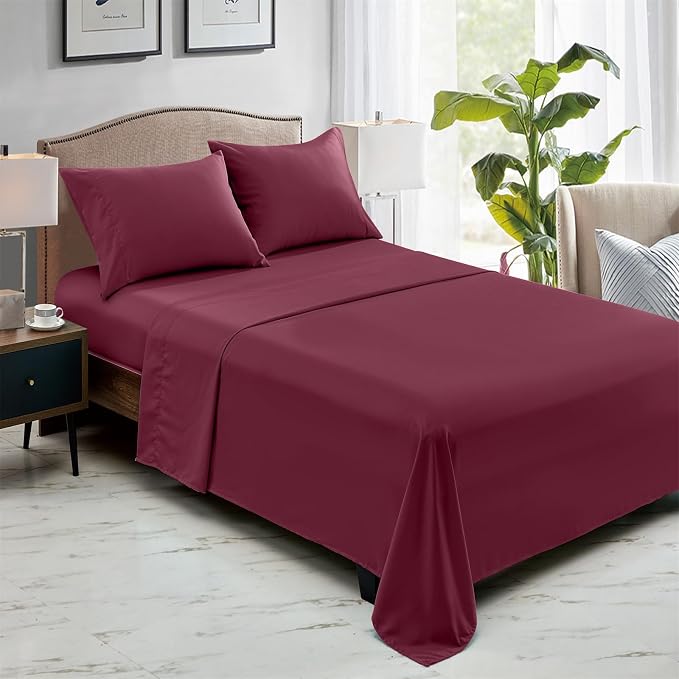 FreshCulture Queen Flat Sheets Only, Soft Microfiber Bedding Sheets - Image 6