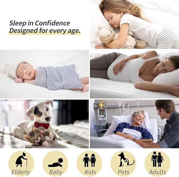 CoolShields Waterproof Bed Pads Incontinence Washable Reusable Bedwetting - Image 7
