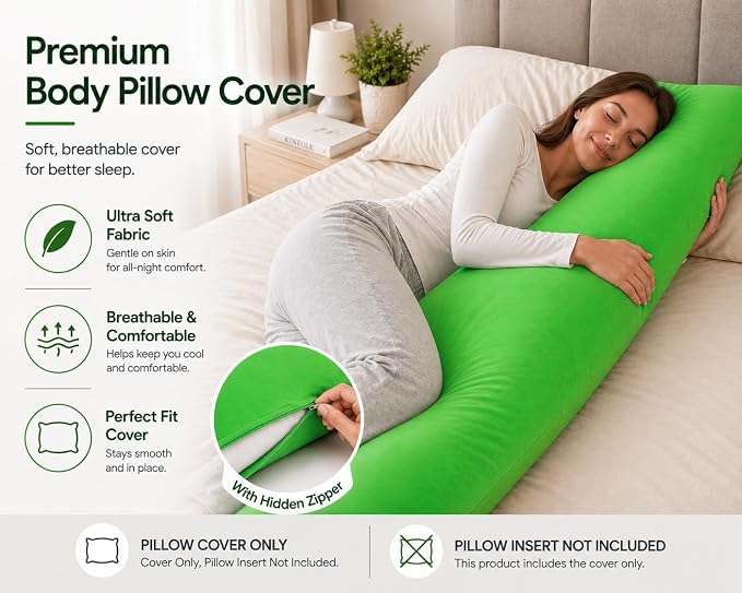 Evolive Ultra Soft Microfiber Body Pillow Cover/Pillowcases 21"x54" - Image 3