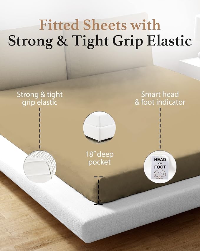Good Sleep Bedding King Size Fitted Sheets Only - Image 3