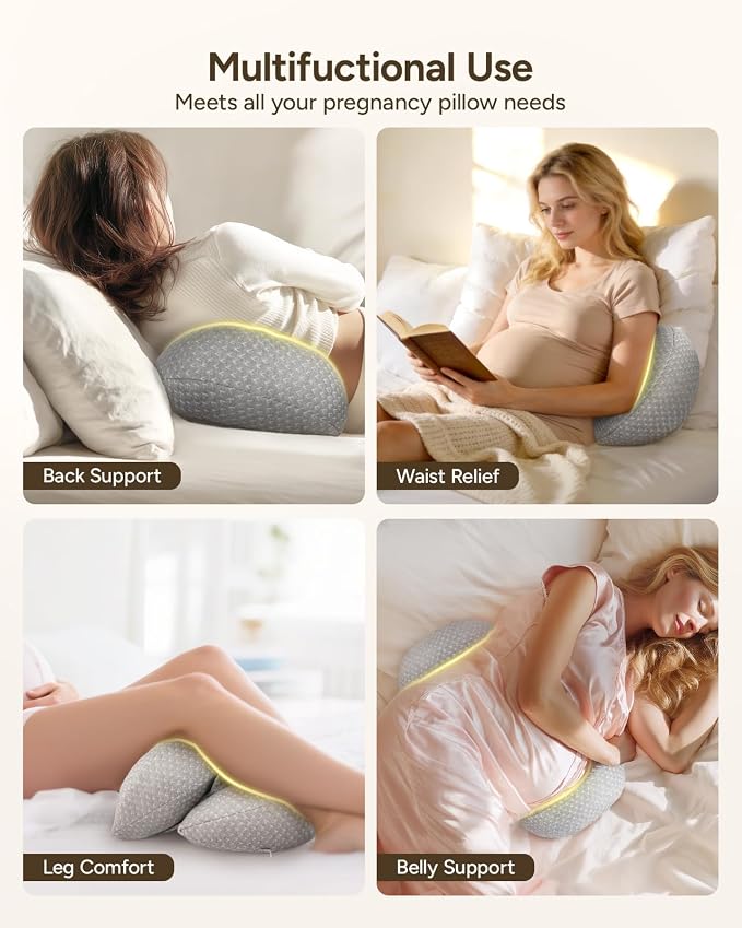 Pregnancy Wedge Pillow for Sleeping, Adjustable Maternity Pillow for Side - Image 9
