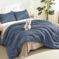 Litanika Comforters Bluish Grey California King Size, 3 Pieces Lightweight by Litanika