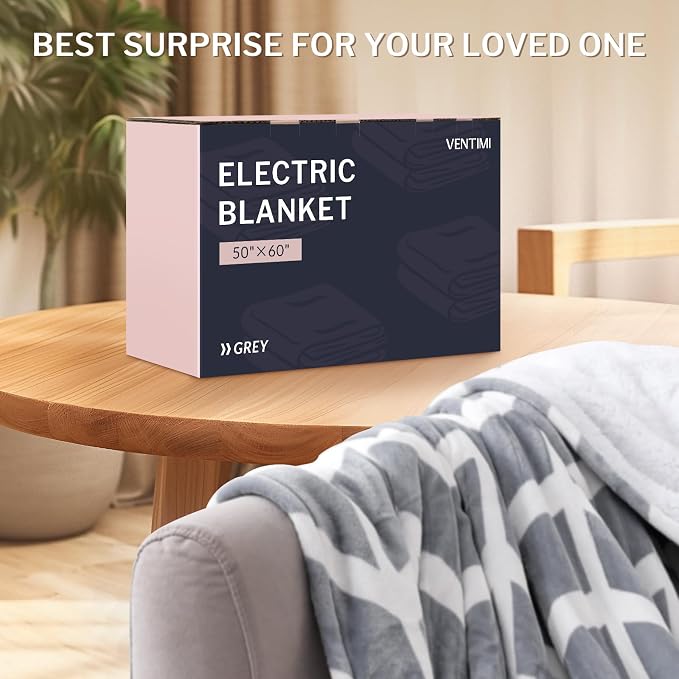 VENTIMI Electric Blanket Heated Throw, Fast Heating Blankets - Image 7