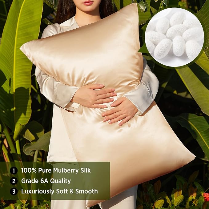 Utukky 100% Mulberry Silk Pillowcase 22 Momme - Image 2