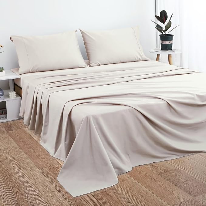 2-Pack Cotton Cal King Flat Sheet Only, 600 Thread Count 100% Egyptian Cotton - Image 5