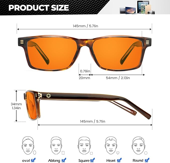 ANYLUV Blue Light Glasses Men Woman, Eye Strain Relief Eye Protection - Image 4