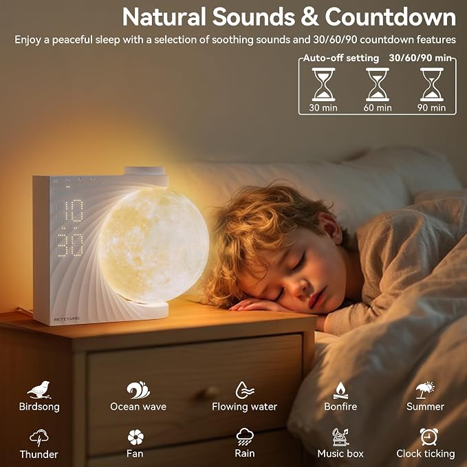 Sunrise Alarm Clocks for Heavy Sleepers, Night Lamp Clocks for Bedrooms - Image 8