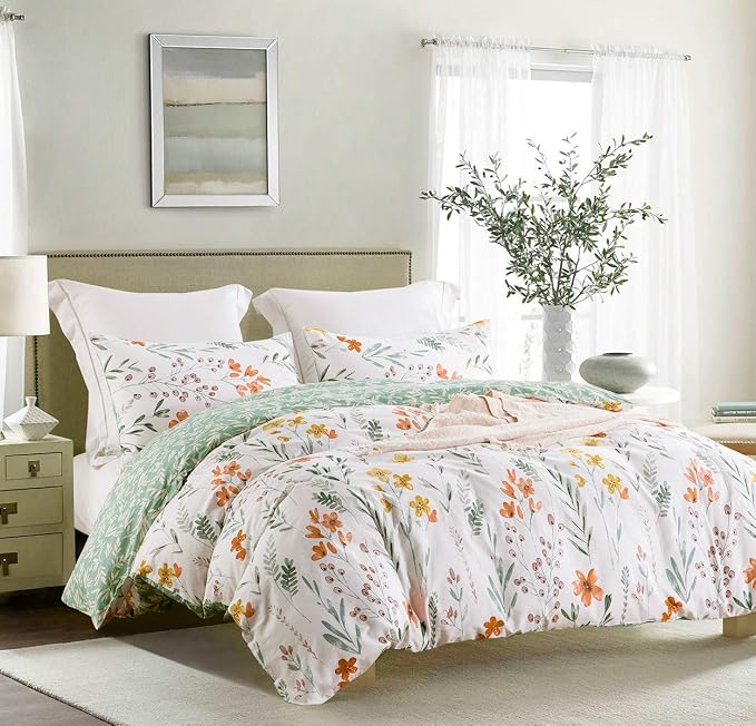 SLEEPBELLA Duvet Cover King, 600 Thread Count Cotton 3pcs Bedding Set Yellow - Image 3