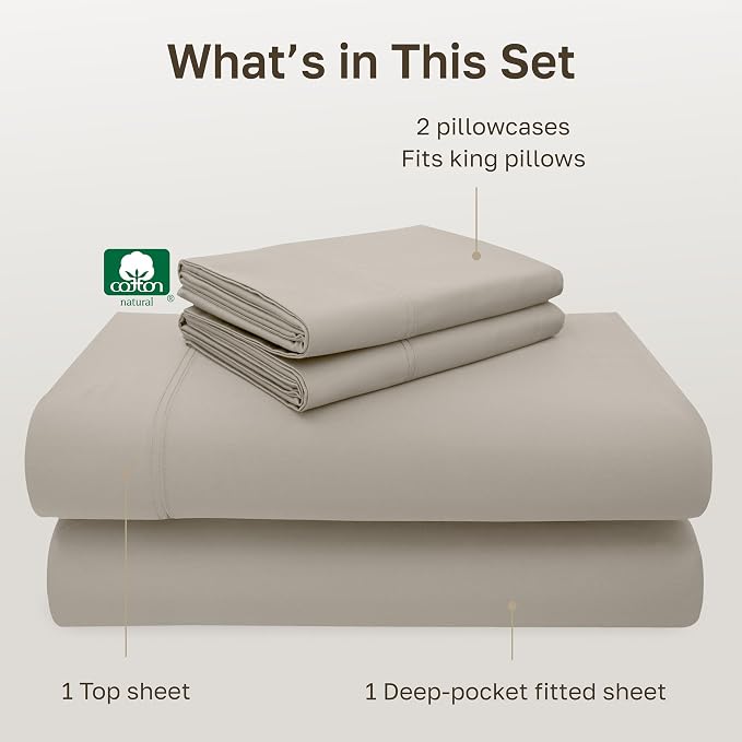 California Design Den King Bed Sheets Set - Image 4