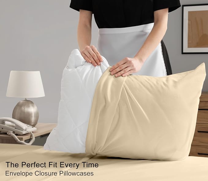 RUVANTI 100% Cotton Sheets – Queen Size Percale Bedding, Cooling & Breathable - Image 7
