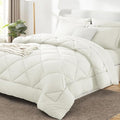 CozyLux King Size Comforter Set Ivory by CozyLux