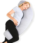 Momcozy Pregnancy Pillows for Side Sleeping, J Shaped Maternity Body Pillow for by Momcozy