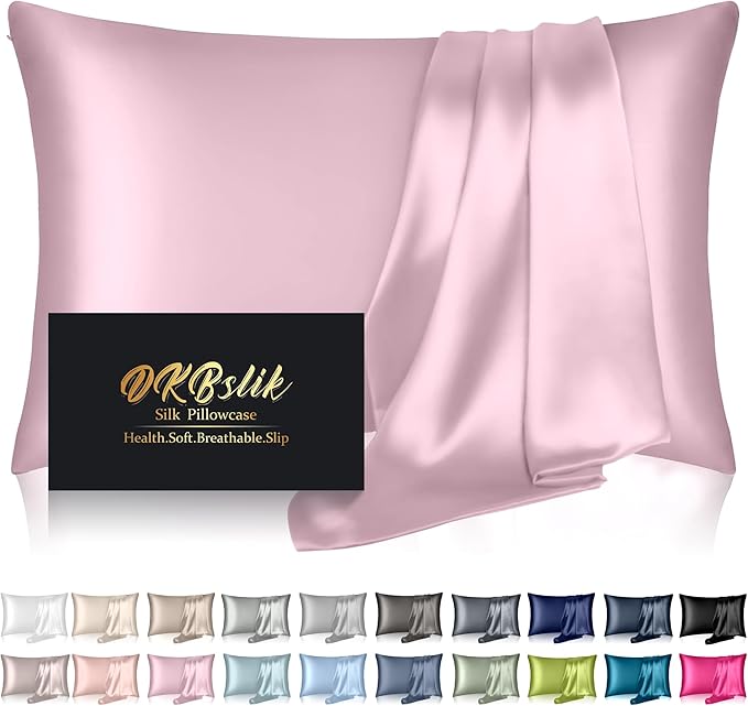 Silk Pillowcase for Hair and Skin, Mulberry Silk Pillow Cases King Size by HOME