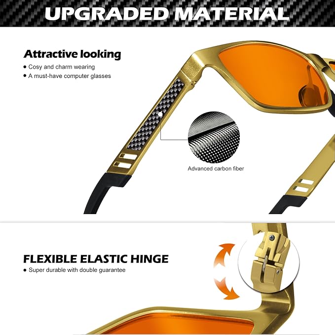 ANYLUV Blue Light Blocking Glasses Men Computer Gaming Glasses Lightweight - Image 3