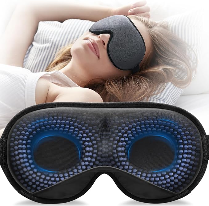 YFONG Weighted Sleep Mask, Women Men 3D Eye Mask Blocking Lights Sleeping Mask by YFONG