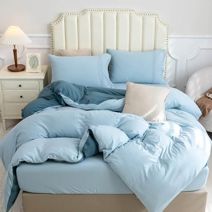 PURE ERA Jersey Knit Duvet Cover Set 100% T-Shirt Cotton Super Soft Comfy 3pc - Image 2