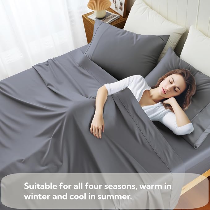 Cotton Flat Sheets Only, 600 TC 100% Cotton Flat Sheet Top Sheet Only, King - Image 7