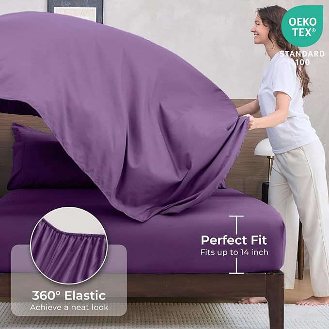 HEVUMYI Grape Purple Full Comforter Set - Image 5