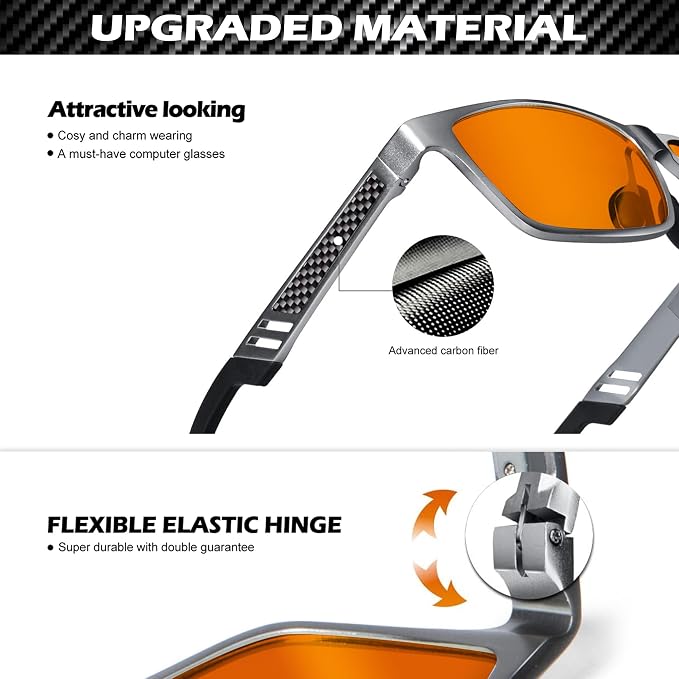 ANYLUV Blue Light Blocking Glasses Men Computer Gaming Glasses Lightweight - Image 3