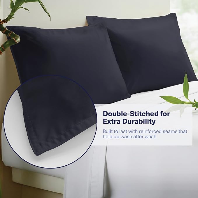 Kickoff Viscose Bamboo Pillowcase, 100% Organic Hidden Zippered Viscose Bamboo - Image 3